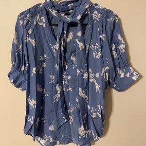 NWOT Ann Taylor tie neck blouse.